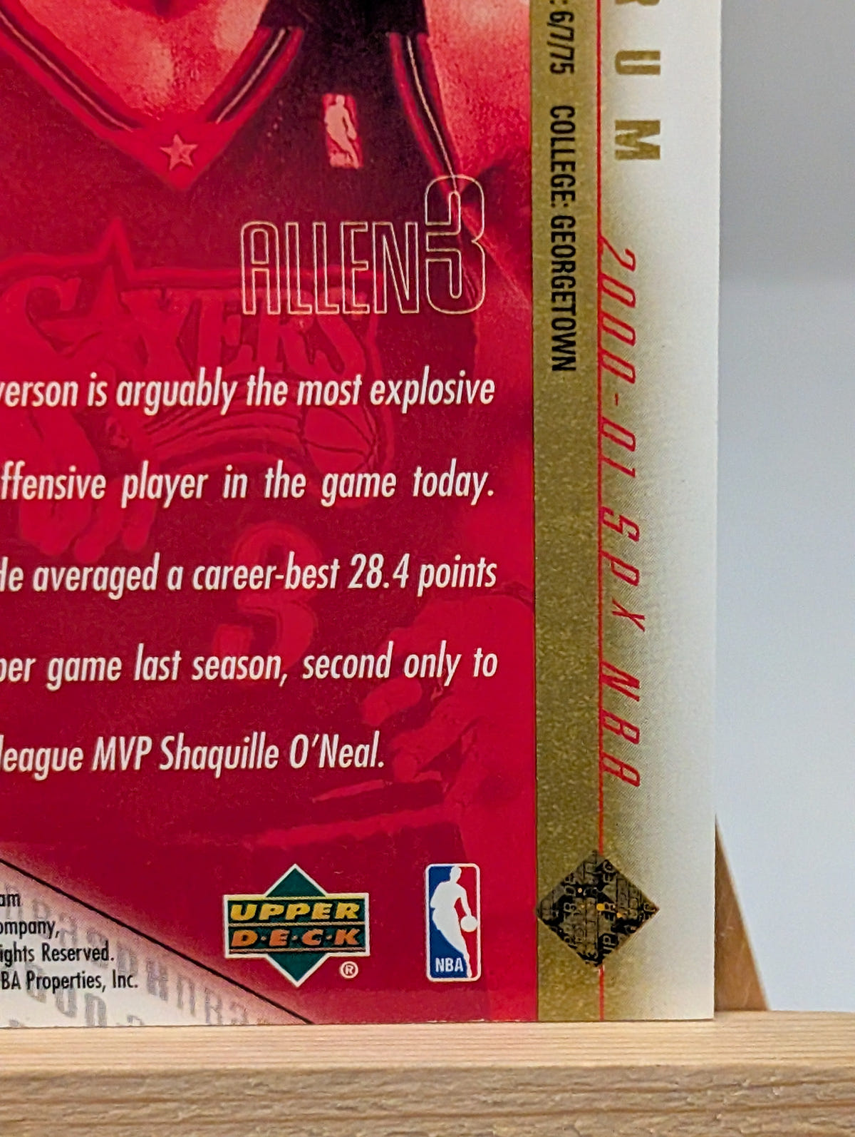 Allen Iverson [Spectrum] #3 2000 Spx /25 NBA FRENLY BRICKS - Open 7 Days image 10