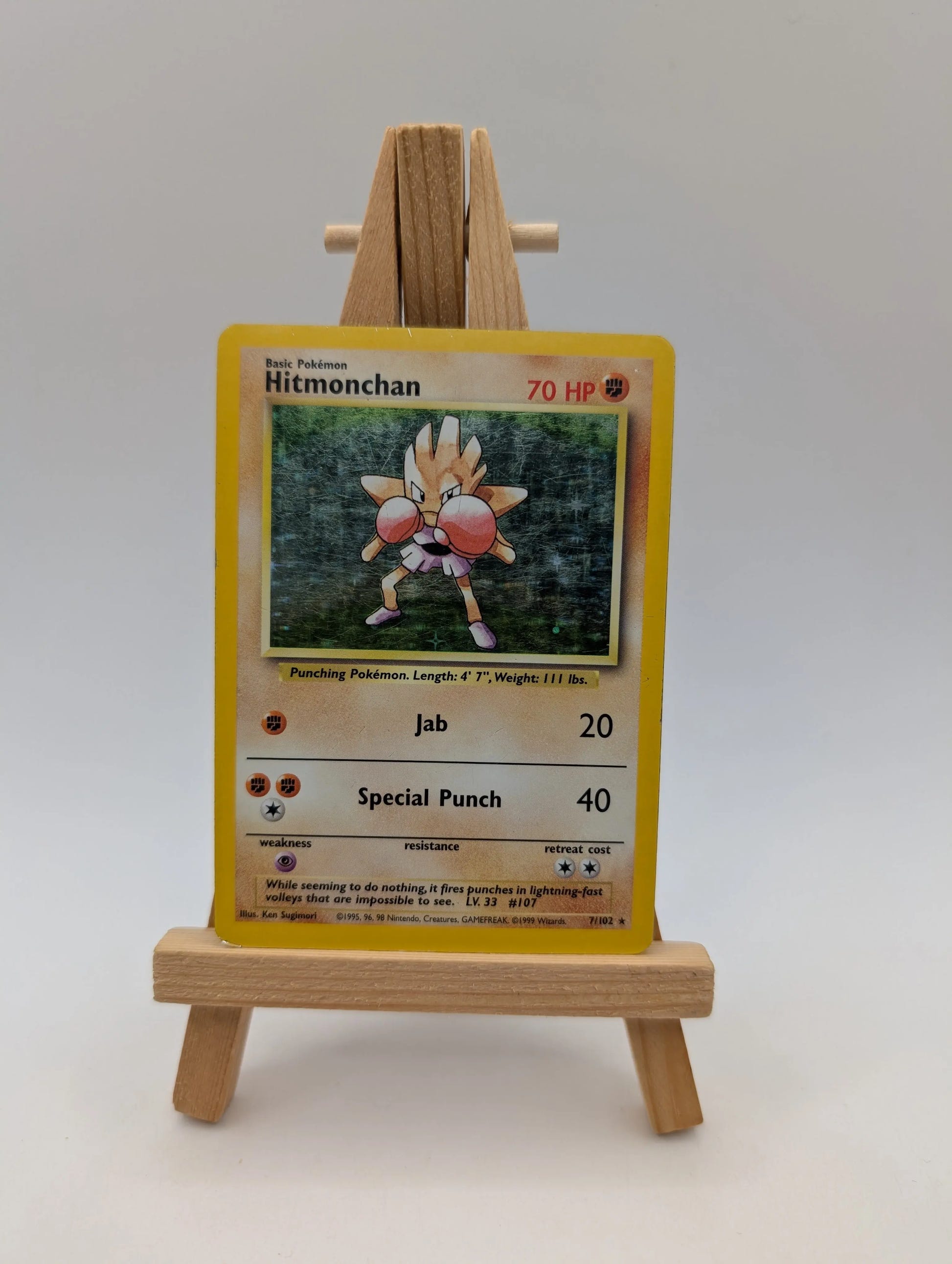 Hitmonchan - 7/102 - Base Set Unlimited 1999 - WOTC - Holo Pokémon TCG HP image 1