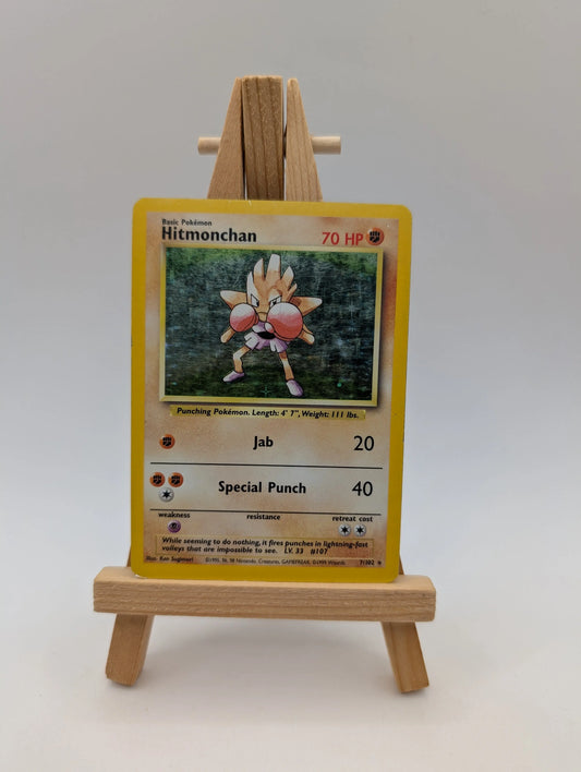 Hitmonchan - 7/102 - Base Set Unlimited 1999 - WOTC - Holo Pokemon TCG HP FRENLY BRICKS - Open 7 Days