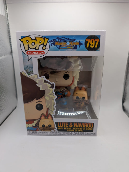 Funko Pop - Lute and Navirou 797 - Monster Hunter Stories - Pop Animation FRENLY BRICKS - Open 7 Days