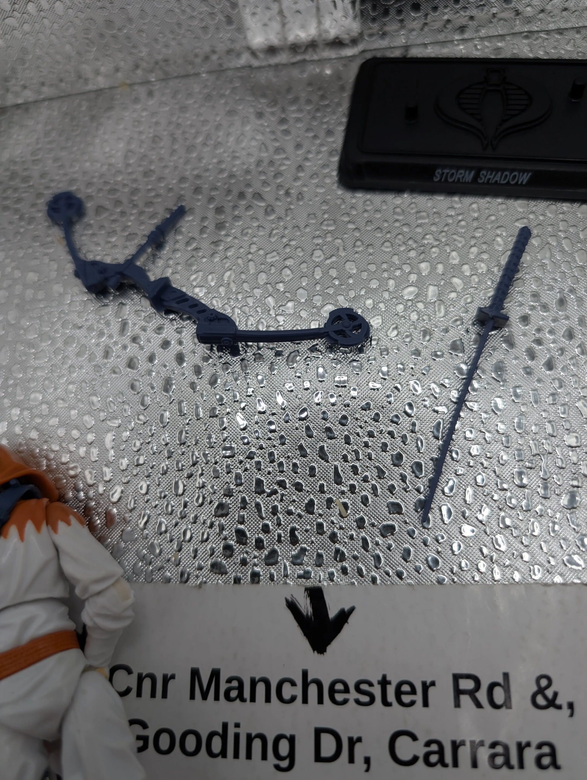 GI Joe Dollar General Storm Shadow orange white loose figure 2013 Ninja TGin Zu FRENLY BRICKS - Open 7 Days