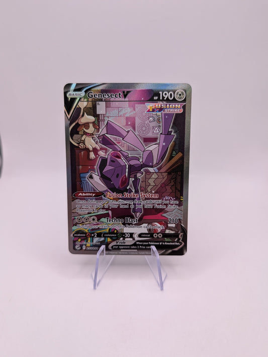 Pokémon Genesect v Fusion Strike Holo Full Art Ultra Rare Card 255/264 TCG FRENLY BRICKS - Open 7 Days