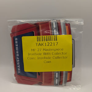 TRANSFORMERS Masterpiece MP-27 IRONHIDE COLLECTORS COIN, NEW! FRENLY BRICKS - Open 7 Days