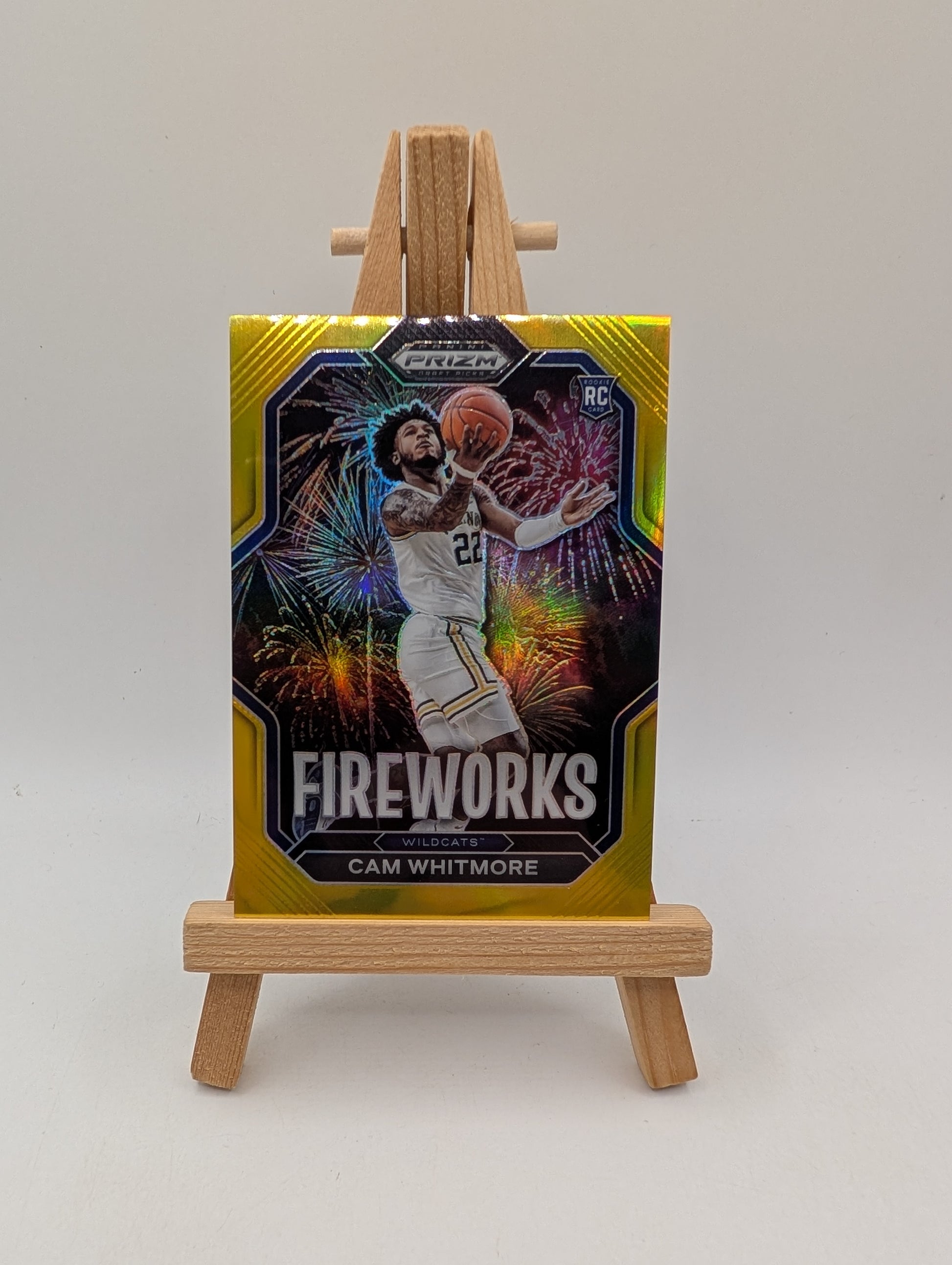 2023-24 Prizm Draft Cam Whitmore Fireworks RC Rookie SP #8 VILLANOVA ROCKETS /10