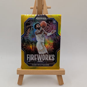 2023-24 Prizm Draft Cam Whitmore Fireworks RC Rookie SP #8 VILLANOVA ROCKETS /10