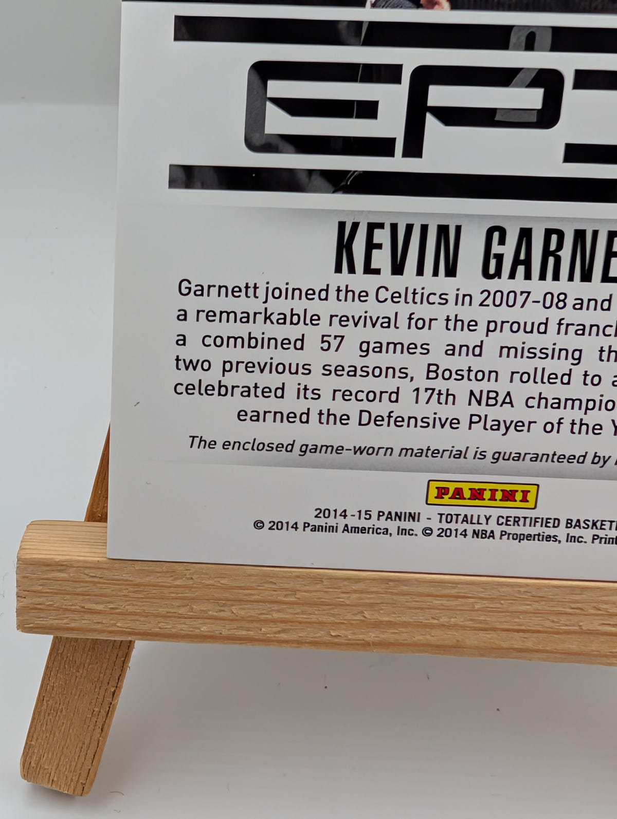 2014-15 Totally Certified Kevin Garnett EPIX Play Memorabilia Jersey Gold #/10 FRENLY BRICKS - Open 7 Days image 10