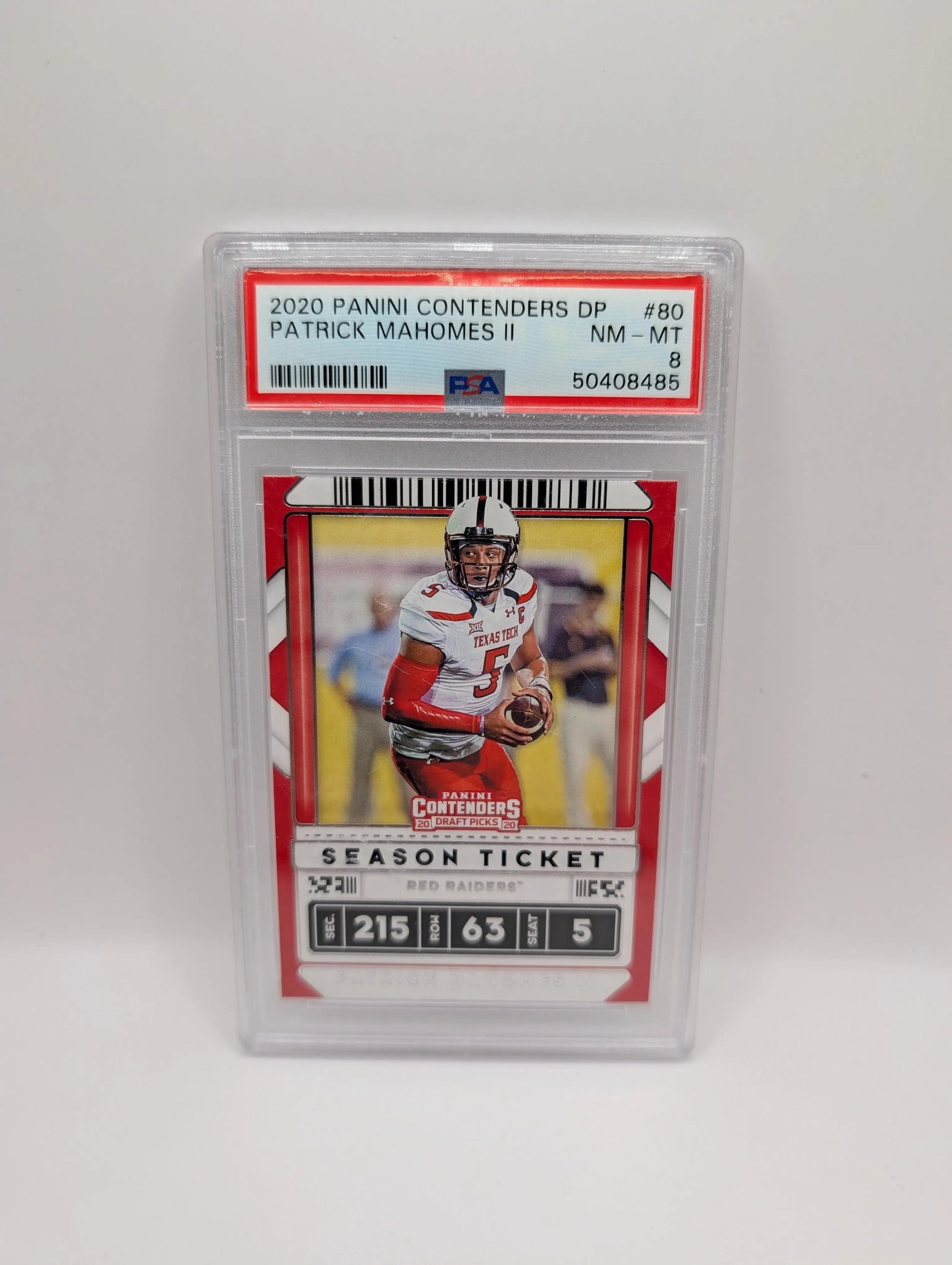 2020 PANINI CONTENDERS DRAFT PICKS #80 PATRICK MAHOMES II PSA 8 FRENLY BRICKS - Open 7 Days