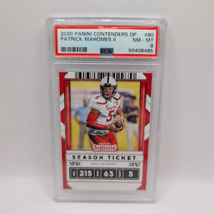 2020 PANINI CONTENDERS DRAFT PICKS #80 PATRICK MAHOMES II PSA 8 FRENLY BRICKS - Open 7 Days