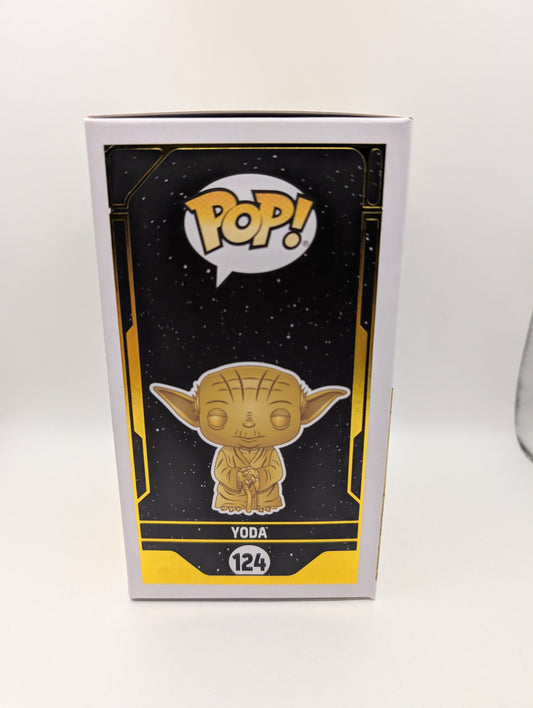 STAR WARS - Yoda (Gold Metallic) no. 124 Funko Pop Vinyl FRENLY BRICKS - Open 7 Days
