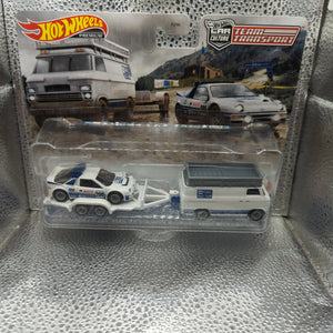 2021 HOT WHEELS PREMIUM CAR CULTURE TEAM TRANSPORT WHITE FORD RS200 & RALLY VAN FRENLY BRICKS - Open 7 Days