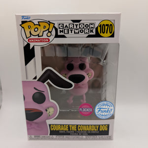 Funko Pop! Special Ed Cartoon Network #1070 Courage the Cowardly Dog Flocked