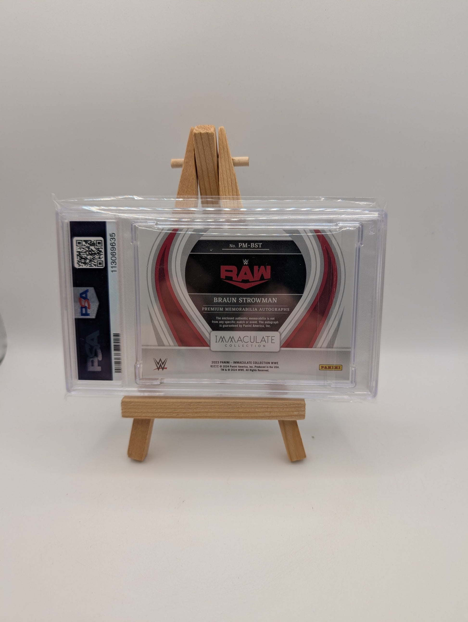 2023 Immaculate WWE Braun Strowman Premium Memorabilia Auto Patch /99 PSA 8 FRENLY BRICKS - Open 7 Days