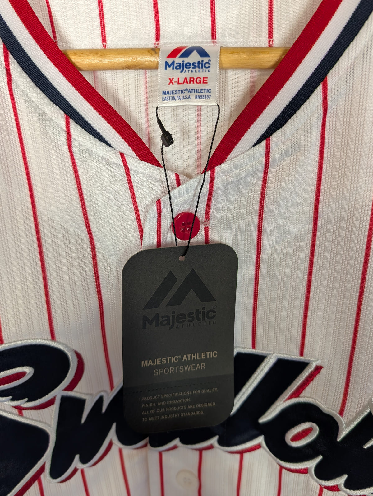 Nippon Baseball Tokyo Yakult Swallows 2016-2019 Home White/Red Blank XL Jersey, photo 6 image 6