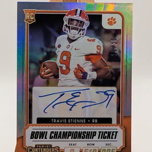 2021 Panini Contenders TRAVIS ETIENNE RC  Auto 10/10 On card Rookie College FRENLY BRICKS - Open 7 Days