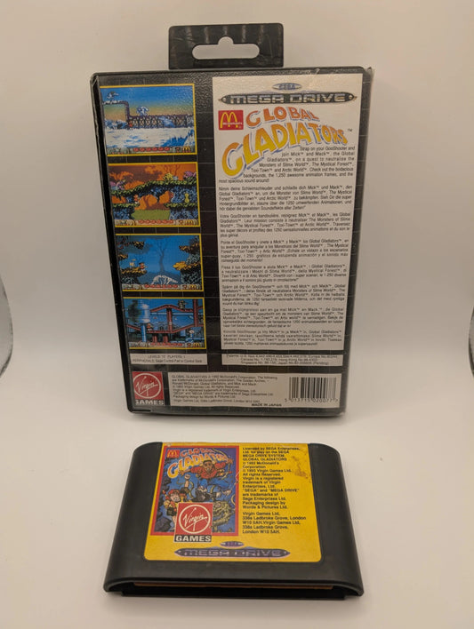 Global Gladiators Sega Mega Drive Complete Fair Condtion 1993 PAL USED FRENLY BRICKS - Open 7 Days