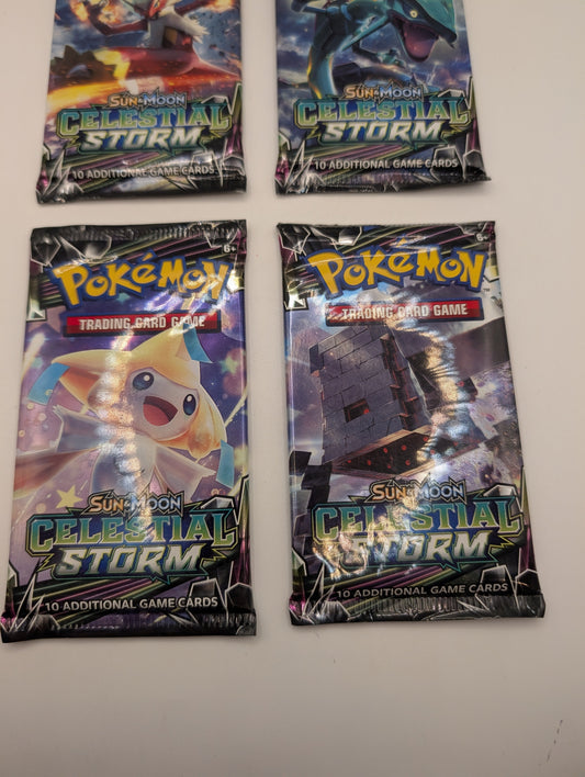 4 x Pokemon Celestial Storm Booster Packs (Art Set) FRENLY BRICKS - Open 7 Days