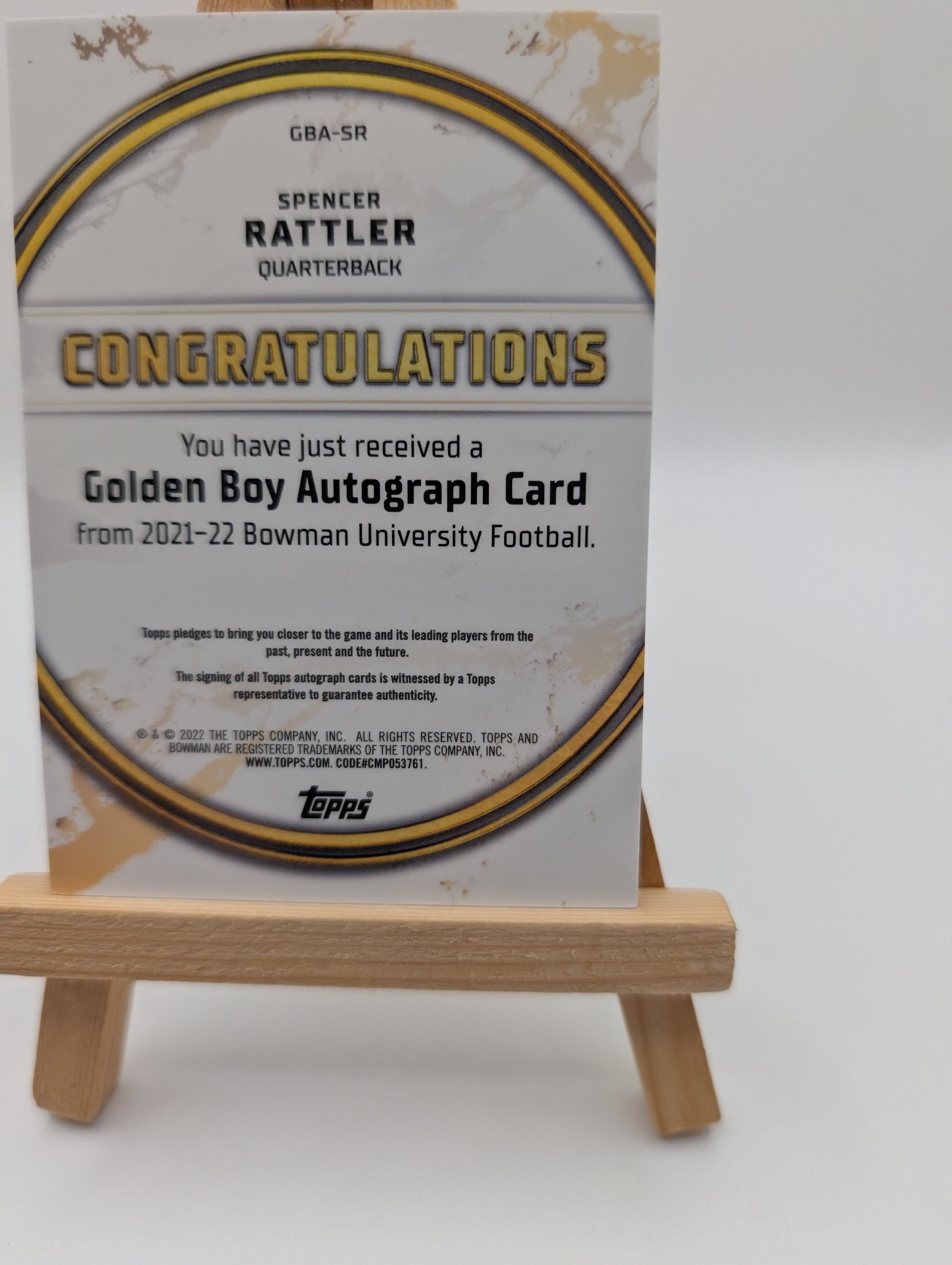 SPENCER RATTLER 2021 Bowman University Golden Boy Auto ORANGE REFRACTOR /25 RARE FRENLY BRICKS - Open 7 Days