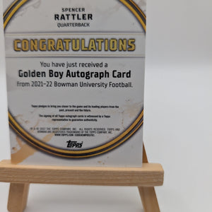 SPENCER RATTLER 2021 Bowman University Golden Boy Auto ORANGE REFRACTOR /25 RARE FRENLY BRICKS - Open 7 Days