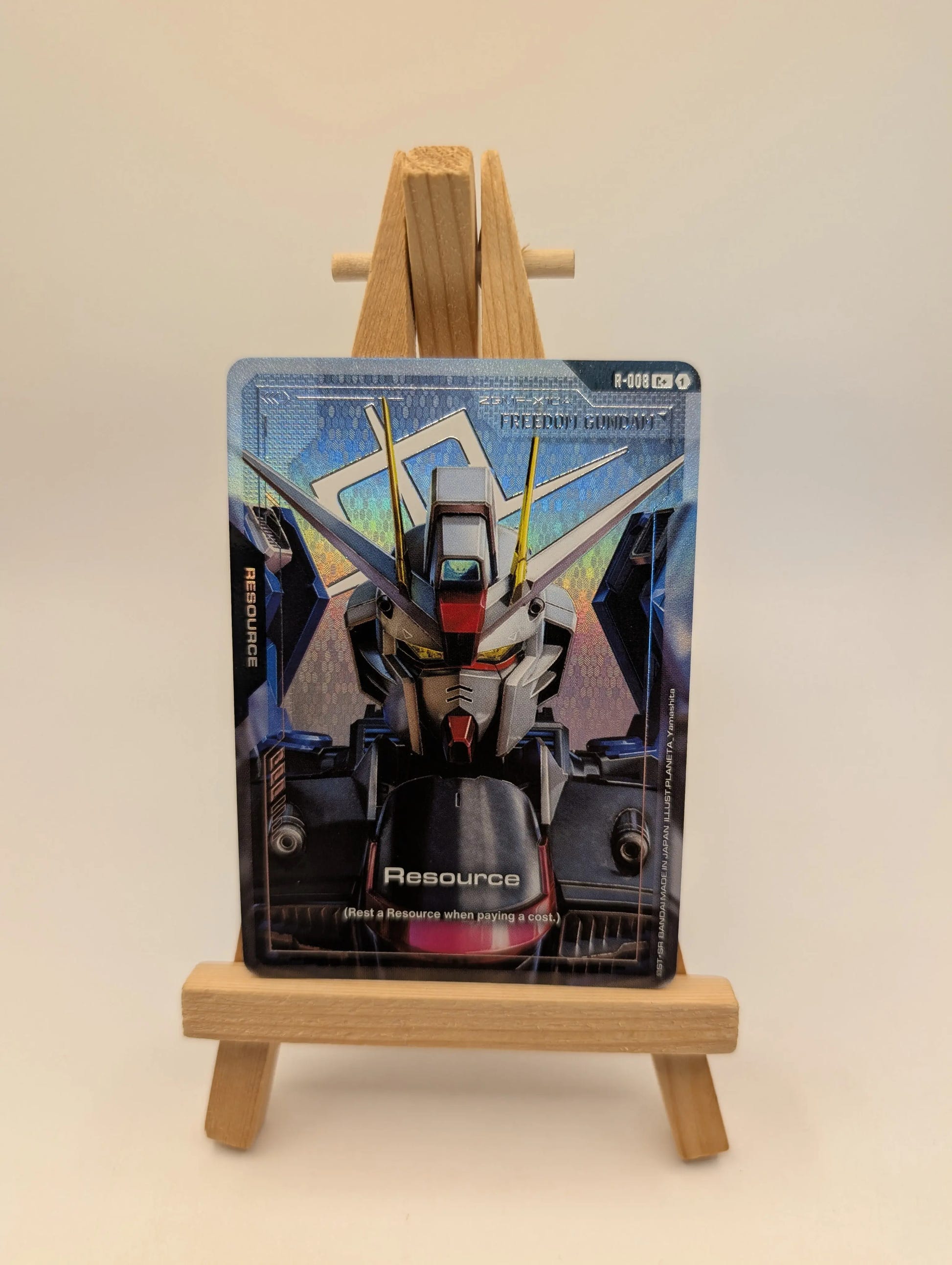 Gundam TCG Resource Freedom Gundam Foil - R-008 C+ NM FRENLY BRICKS - Open 7 Days image 1