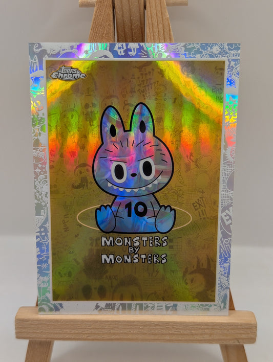 2025 Topps Chrome Labubu The Monsters 10TH Anniversary #4 Refractor FRENLY BRICKS - Open 7 Days