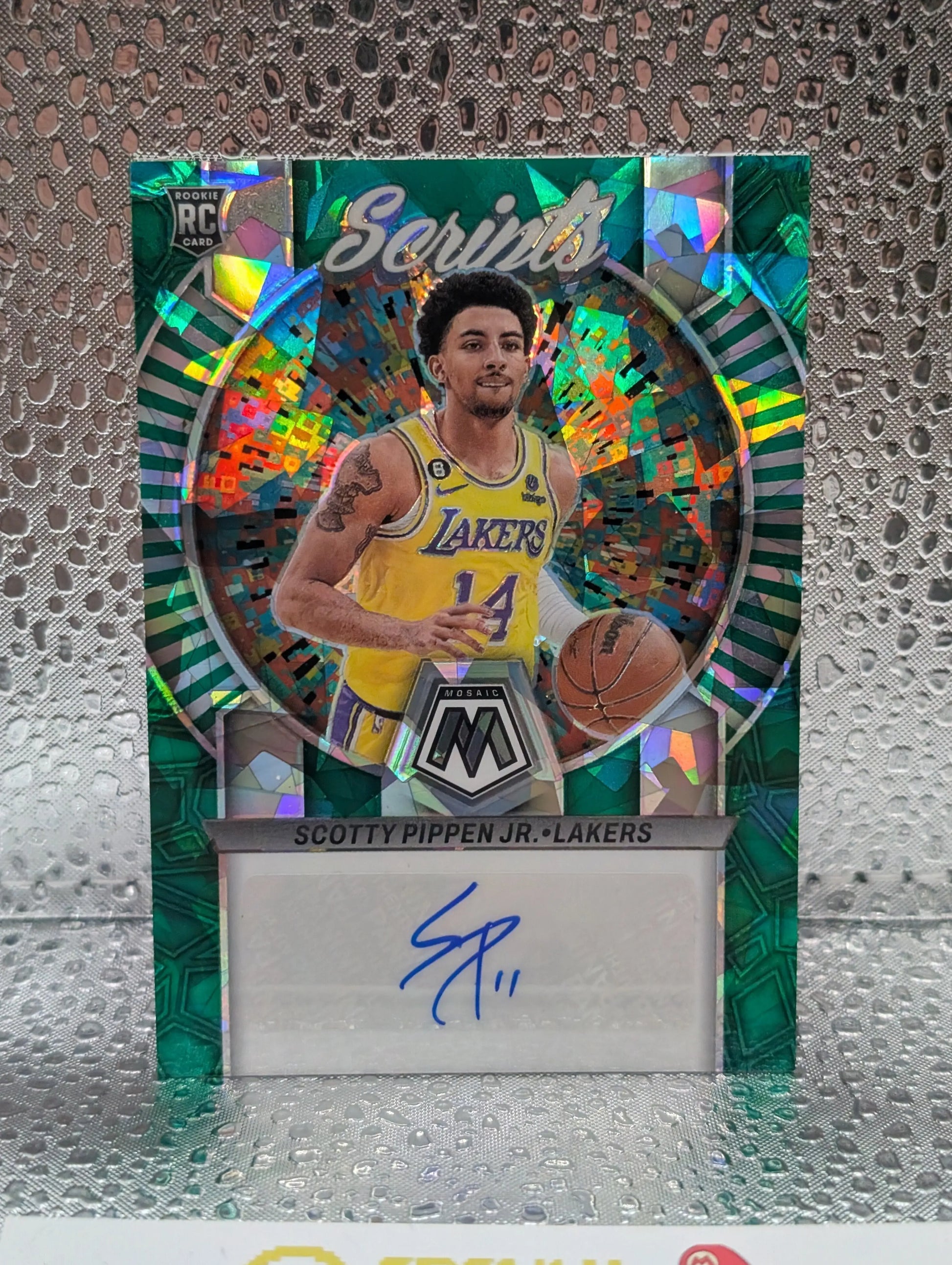 Scottie Pippen Prizm Scripts Auto Green Cracked Ice rs-spj FRENLY BRICKS - Open 7 Days