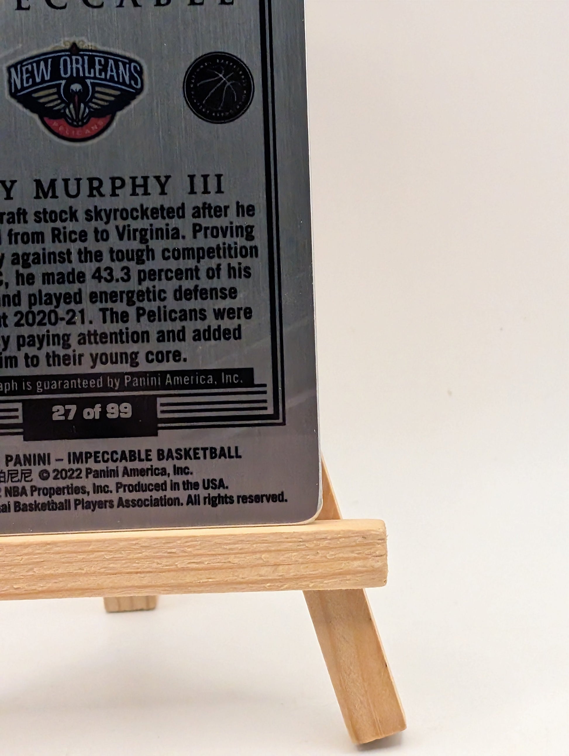 Trey Murphy III 2021-22 Impeccable Stainless Stars Autograph #'d l/99 Rookie RC FRENLY BRICKS - Open 7 Days