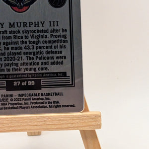 Trey Murphy III 2021-22 Impeccable Stainless Stars Autograph #'d l/99 Rookie RC FRENLY BRICKS - Open 7 Days