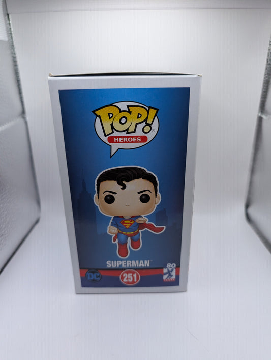 Funko Pop! DC Heroes: Superman 80 Years - Flying Superman Figure Exclusive #251 FRENLY BRICKS - Open 7 Days