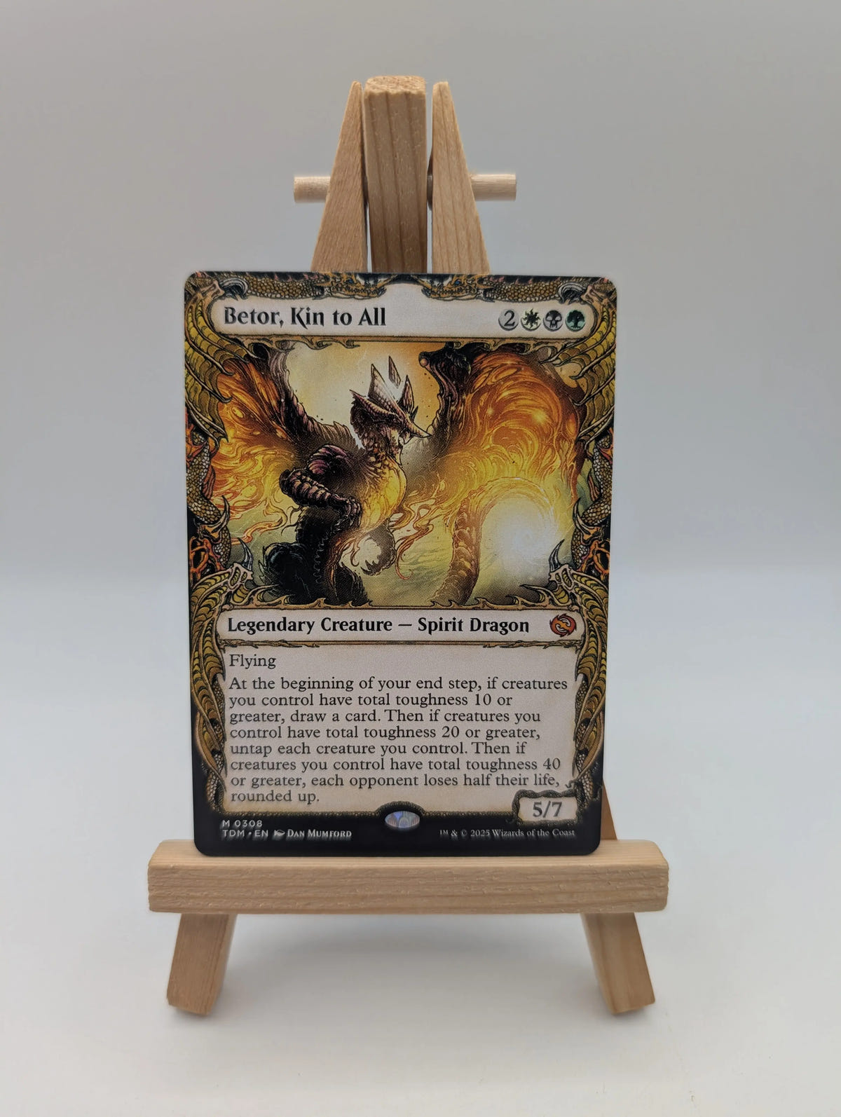 MTG - Betor, Kin to All-Spirit Dragon Borderless, Regular TDM - MYTHIC 0308 FRENLY BRICKS - Open 7 Days image 1