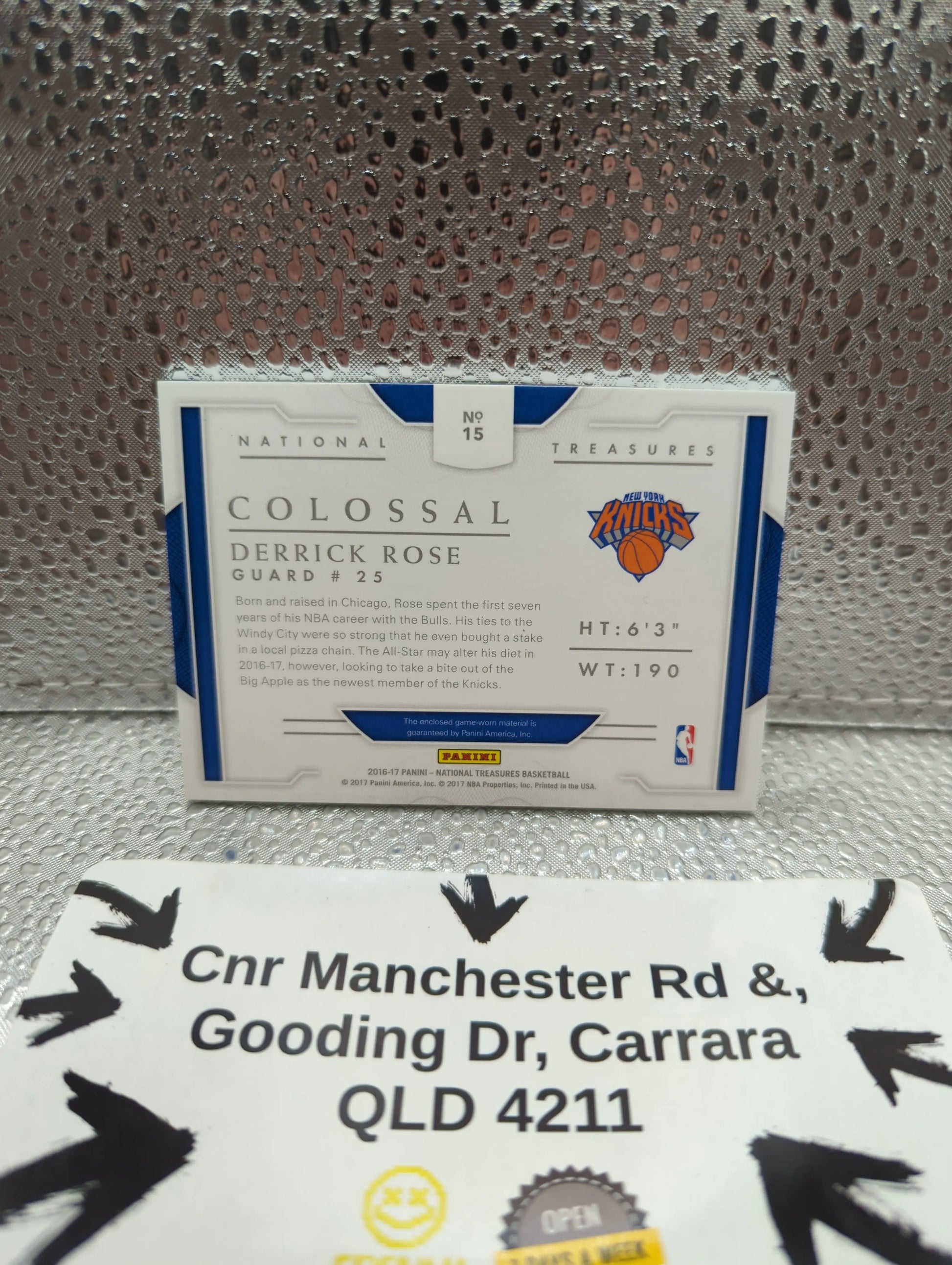 2016-17 Panini National Treasures - Colossal /25 Patch - Derrick Rose Knicks FRENLY BRICKS - Open 7 Days