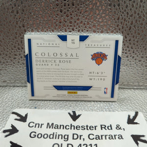 2016-17 Panini National Treasures - Colossal /25 Patch - Derrick Rose Knicks FRENLY BRICKS - Open 7 Days