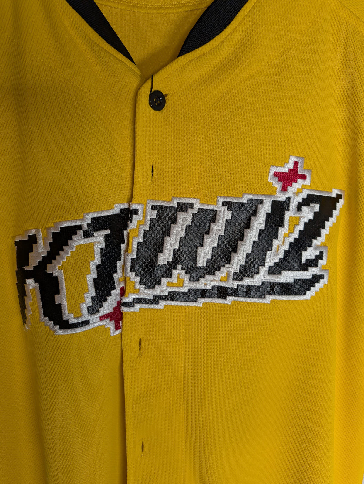 Korean Baseball KT Wiz Bright Yellow 2025 Pixel Uniform XXL Blank Jersey, photo 2 image 2
