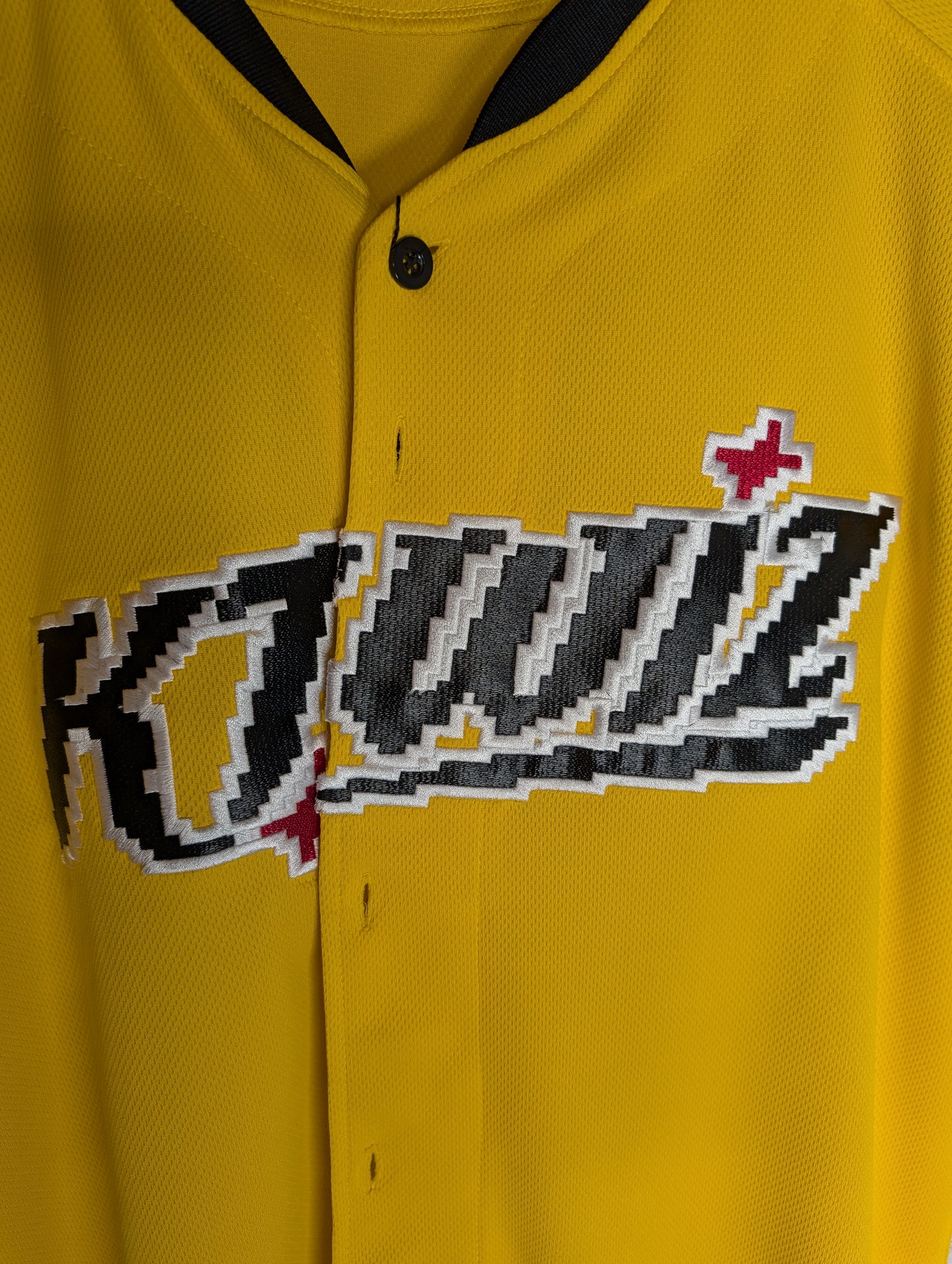Korean Baseball KT Wiz Bright Yellow 2025 Pixel Uniform XXL Blank Jersey