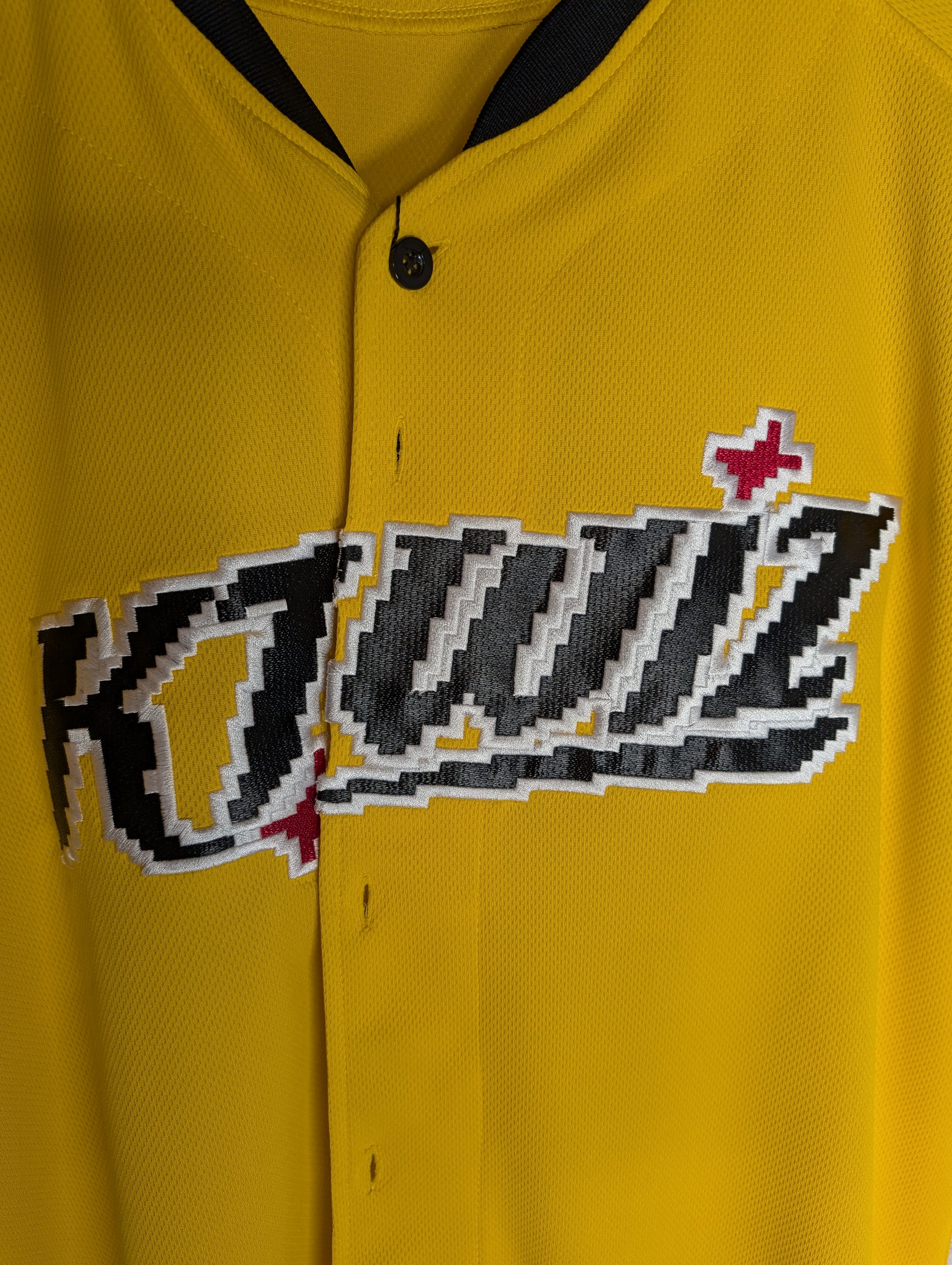 Korean Baseball KT Wiz Bright Yellow 2025 Pixel Uniform XXL Blank Jersey