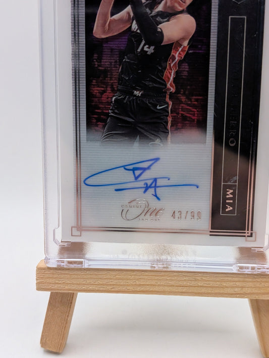 2019-20 Panini One & One Blue 34/49 Tyler Herro Rookie Auto #RA-THR BB2 FRENLY BRICKS - Open 7 Days