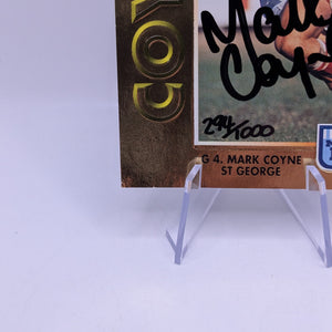 Mark Coyne Gold Signature Card #294/1000 Numbered NSW RL FRENLY BRICKS - Open 7 Days