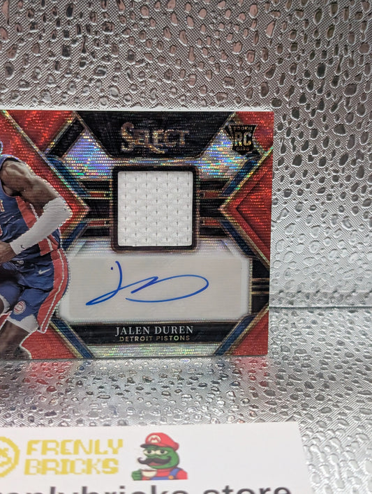 JALEN DUREN Select Red Wave RPA !! 2022- 23 ROOKIE RC Detroit FRENLY BRICKS - Open 7 Days