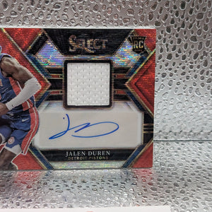 JALEN DUREN Select Red Wave RPA !! 2022- 23 ROOKIE RC Detroit FRENLY BRICKS - Open 7 Days