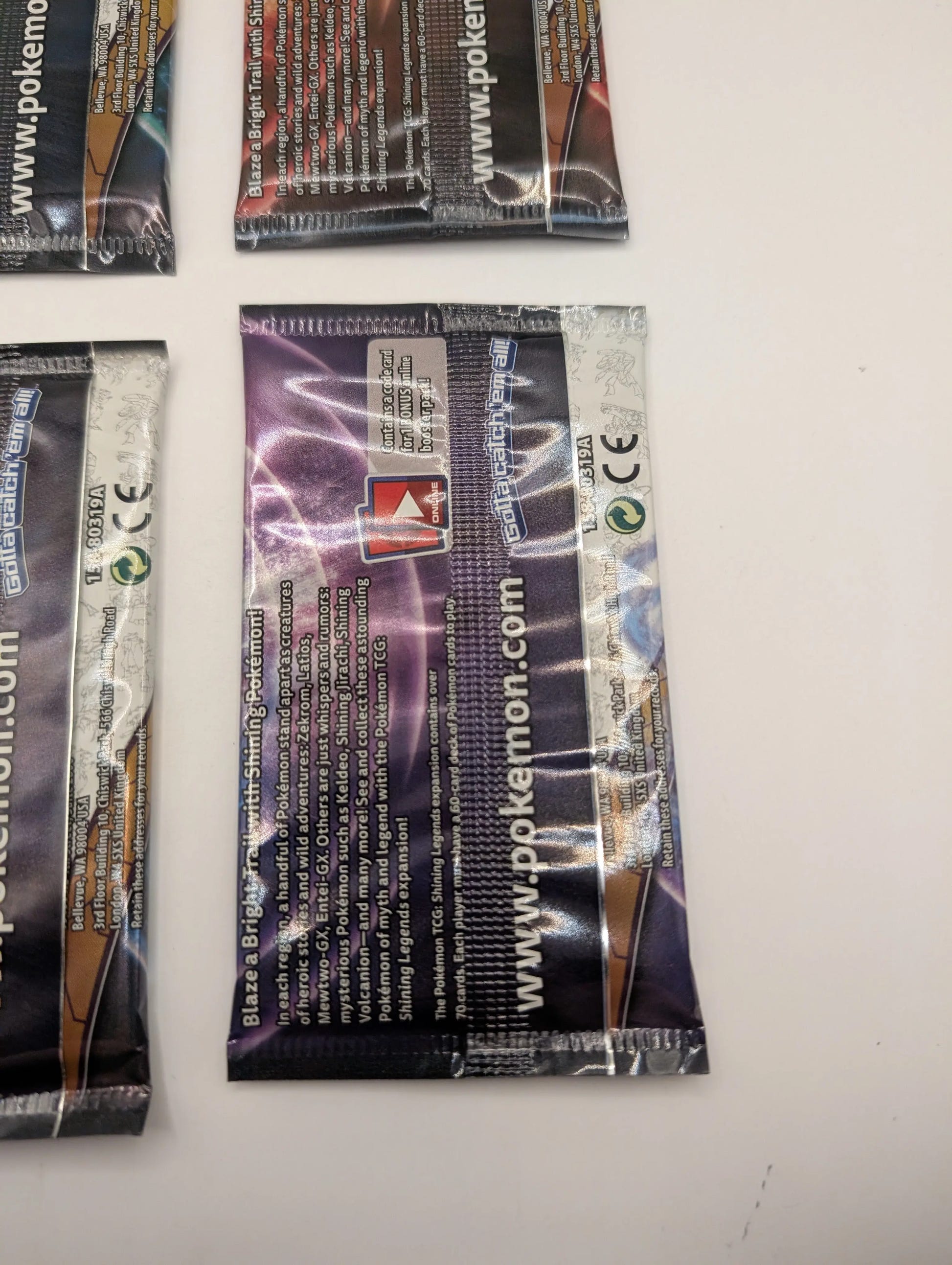 Pokemon Shining Legends Booster Packs Art Set x4 New & Sealed Sun Moon, photo 4 image 4