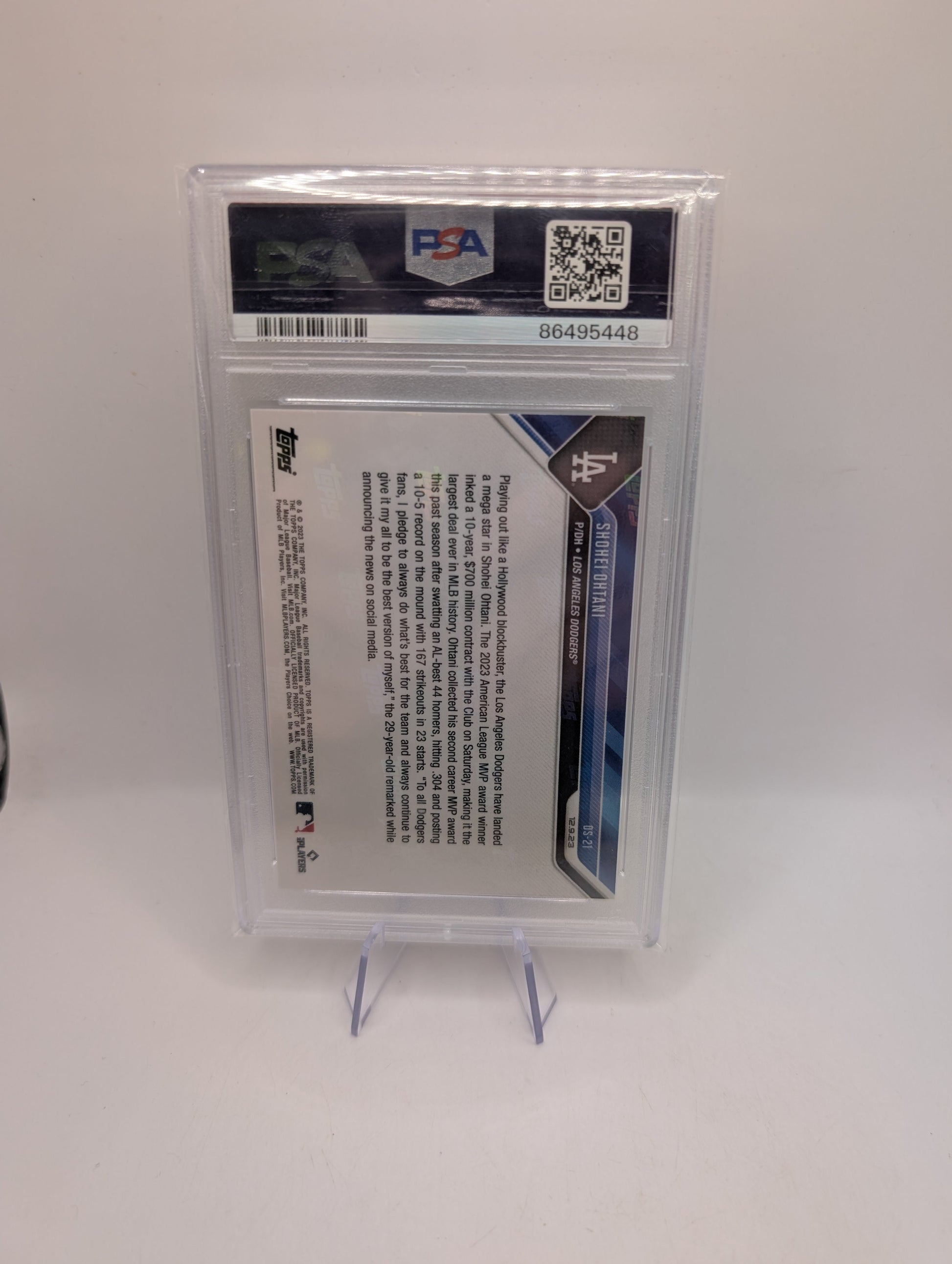 PSA 10 Shohei Ohtani 2023 Topps Now Signed 1st Dodgers Card OS21 Gem Mint FRENLY BRICKS - Open 7 Days
