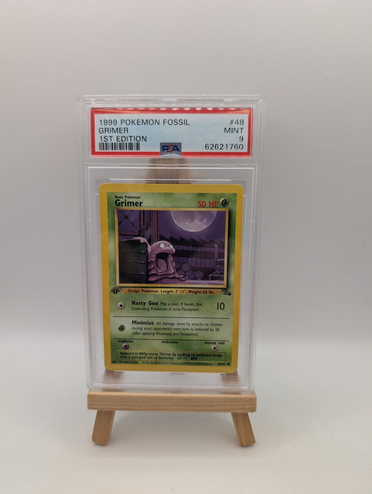 GRIMER 48/62 1ST EDITION FOSSIL POKEMON PSA 9 FRENLY BRICKS - Open 7 Days