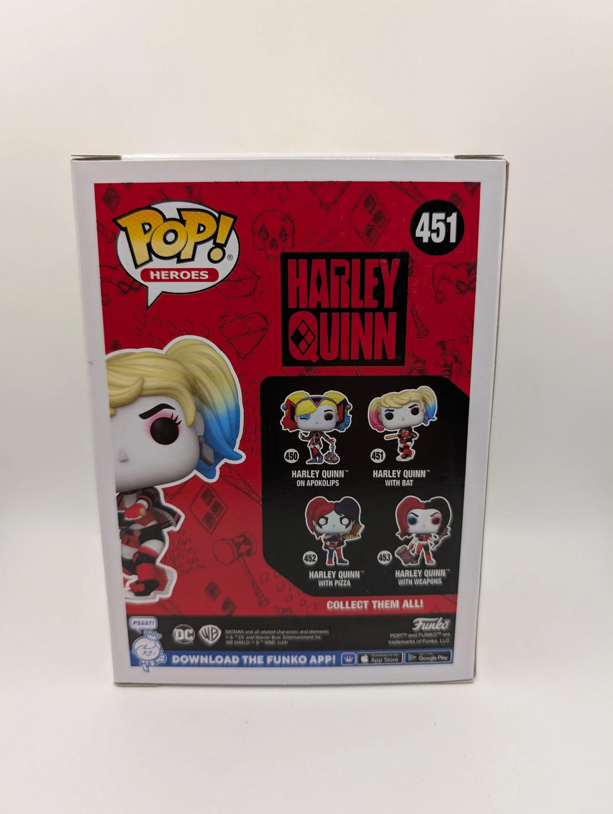 DC Comics - Harley Quinn with Bat Pop! Vinyl Figure #451 Funko FRENLY BRICKS - Open 7 Days image 3