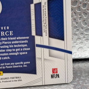 2022 Panini National Treasures NFL ALEC PIERCE 1/1 one of one Patch Auto FRENLY BRICKS - Open 7 Days