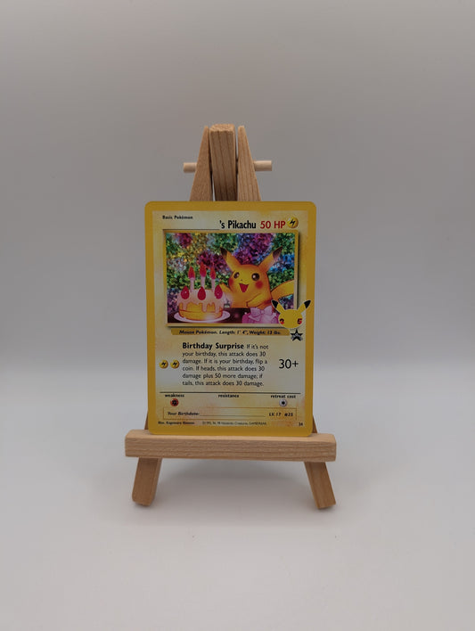 Pokémon TCG Pikachu (Birthday Pikachu) Celebrations #24 Holo 25th Anniversary FRENLY BRICKS - Open 7 Days