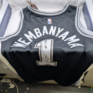 Victor Wembanyama Signed Nike Icon Jersey with 2023 #1 Pick Inscription Fanatics FRENLY BRICKS - Open 7 Days
