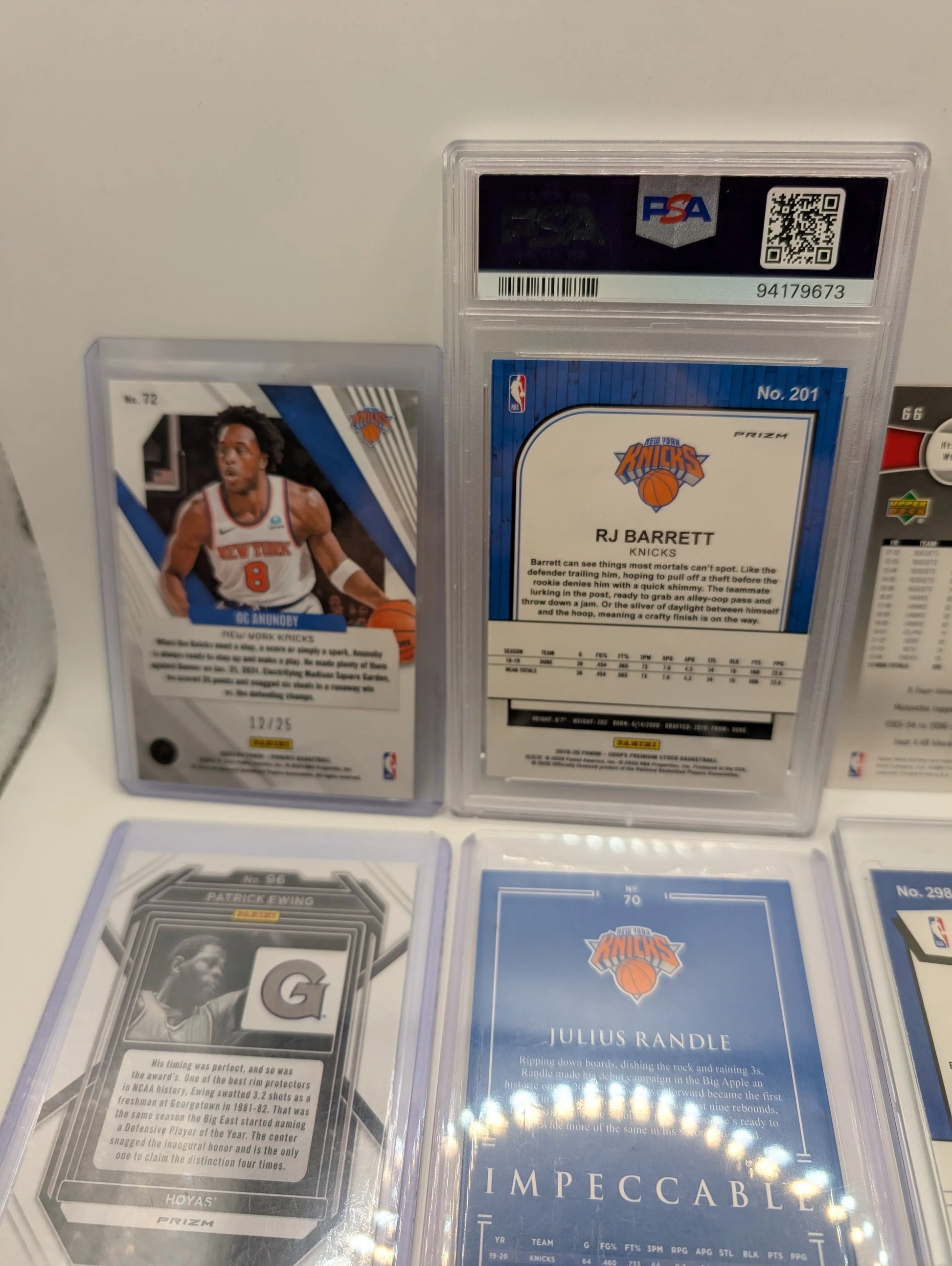 New York Knicks NBA Basketball Card Lot, Rookies, Patch, Auto, Graded, RJ Barret FRENLY BRICKS - Open 7 Days