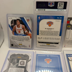 New York Knicks NBA Basketball Card Lot, Rookies, Patch, Auto, Graded, RJ Barret FRENLY BRICKS - Open 7 Days