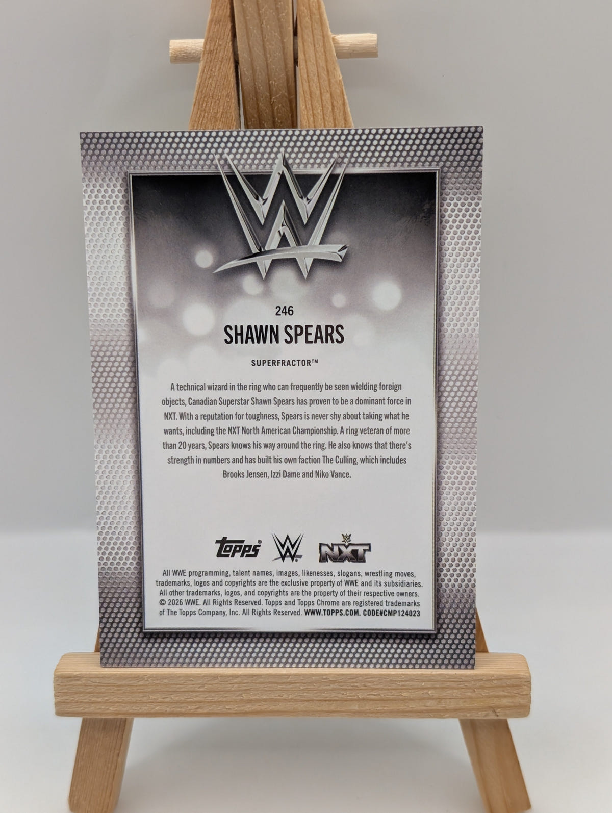 2026 Topps Chrome WWE Shawn Spears ICONIC IMPRINTS SSP #246 Case Hit 1/1 FRENLY BRICKS - Open 7 Days image 7