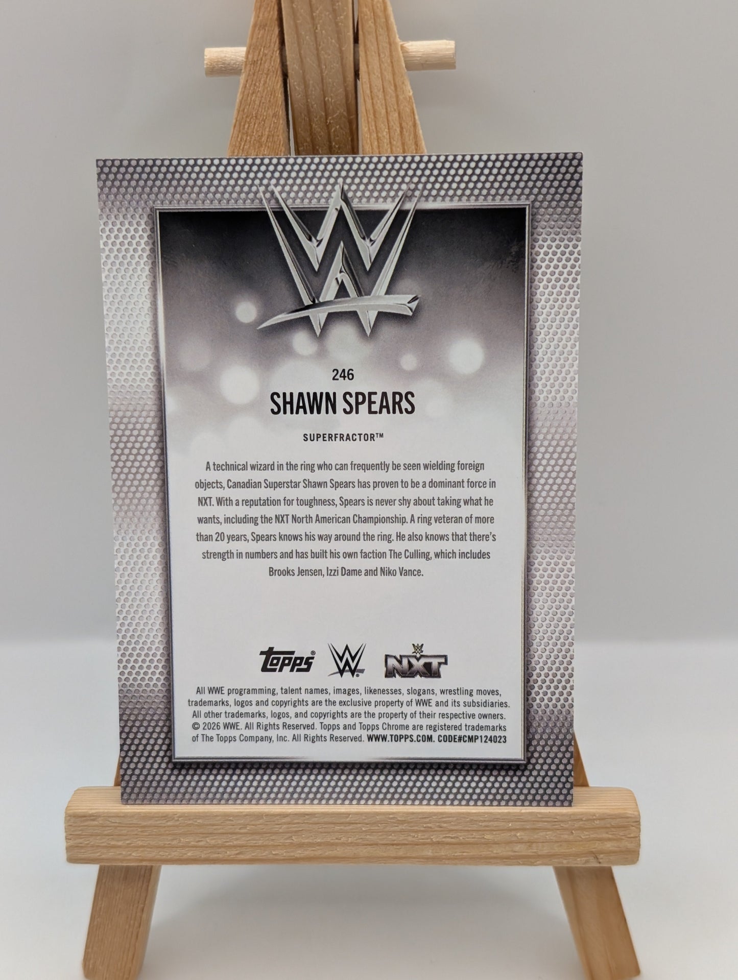 2026 Topps Chrome WWE Shawn Spears ICONIC IMPRINTS SSP #246 Case Hit 1/1 FRENLY BRICKS - Open 7 Days