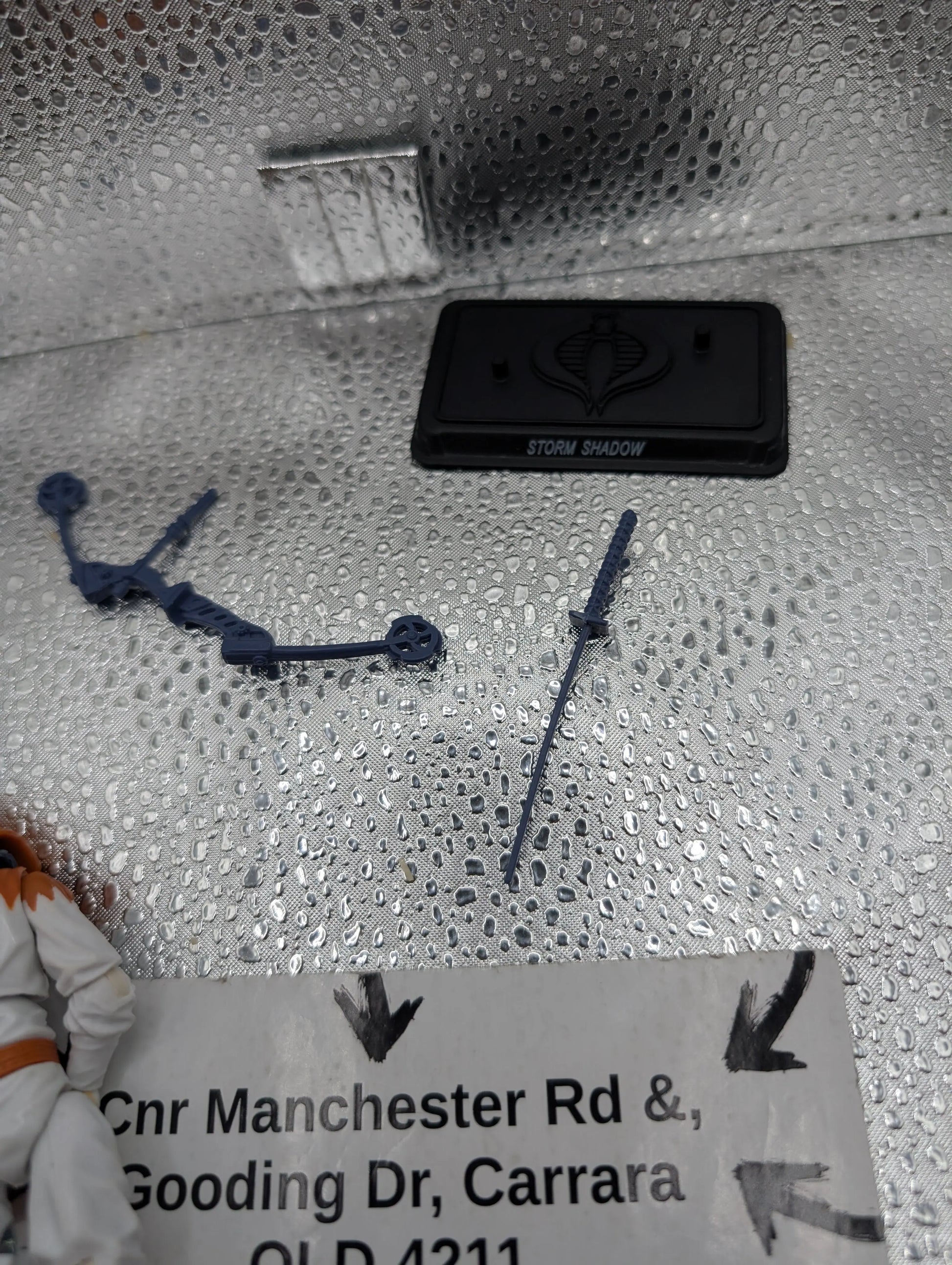 GI Joe Dollar General Storm Shadow orange white loose figure 2013 Ninja TGin Zu FRENLY BRICKS - Open 7 Days